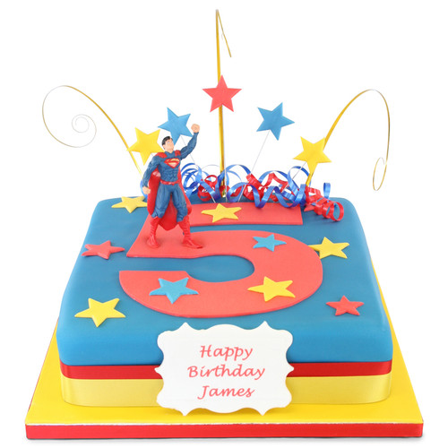 Superman Number Cake