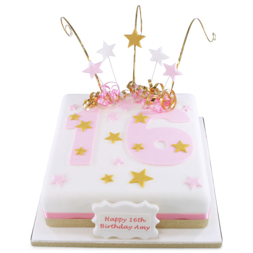 Big Pink Number Cake