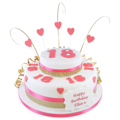 Pink Number Two~Tier Cake