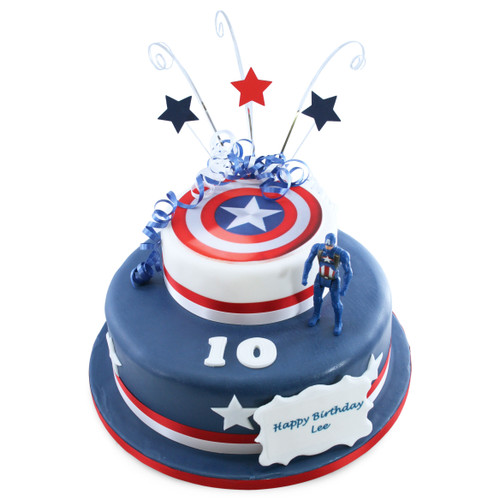 Captain America Two~Tier Cake