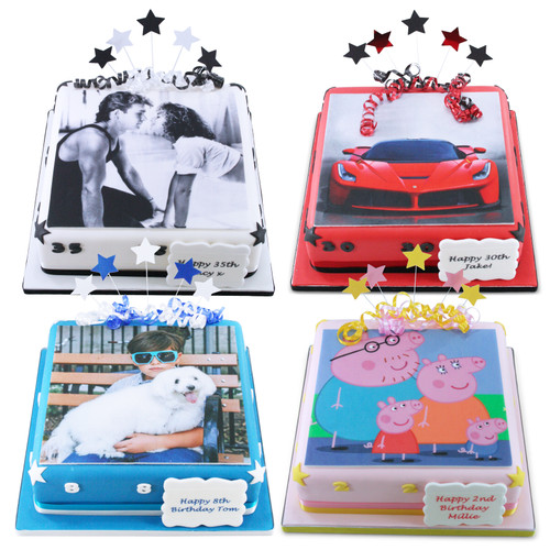 Personalised Image Number Cake