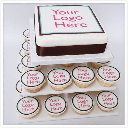 Corporate cupcake tower