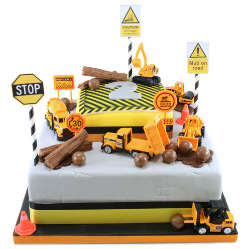 Digger Birthday Two~Tier Cake
